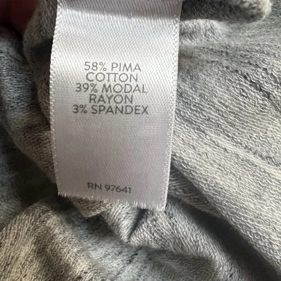 Pure Jill Short Sleeve Maxi Dress Size S Gray Pockets Casual Pima Cotton - Picture 5 of 8